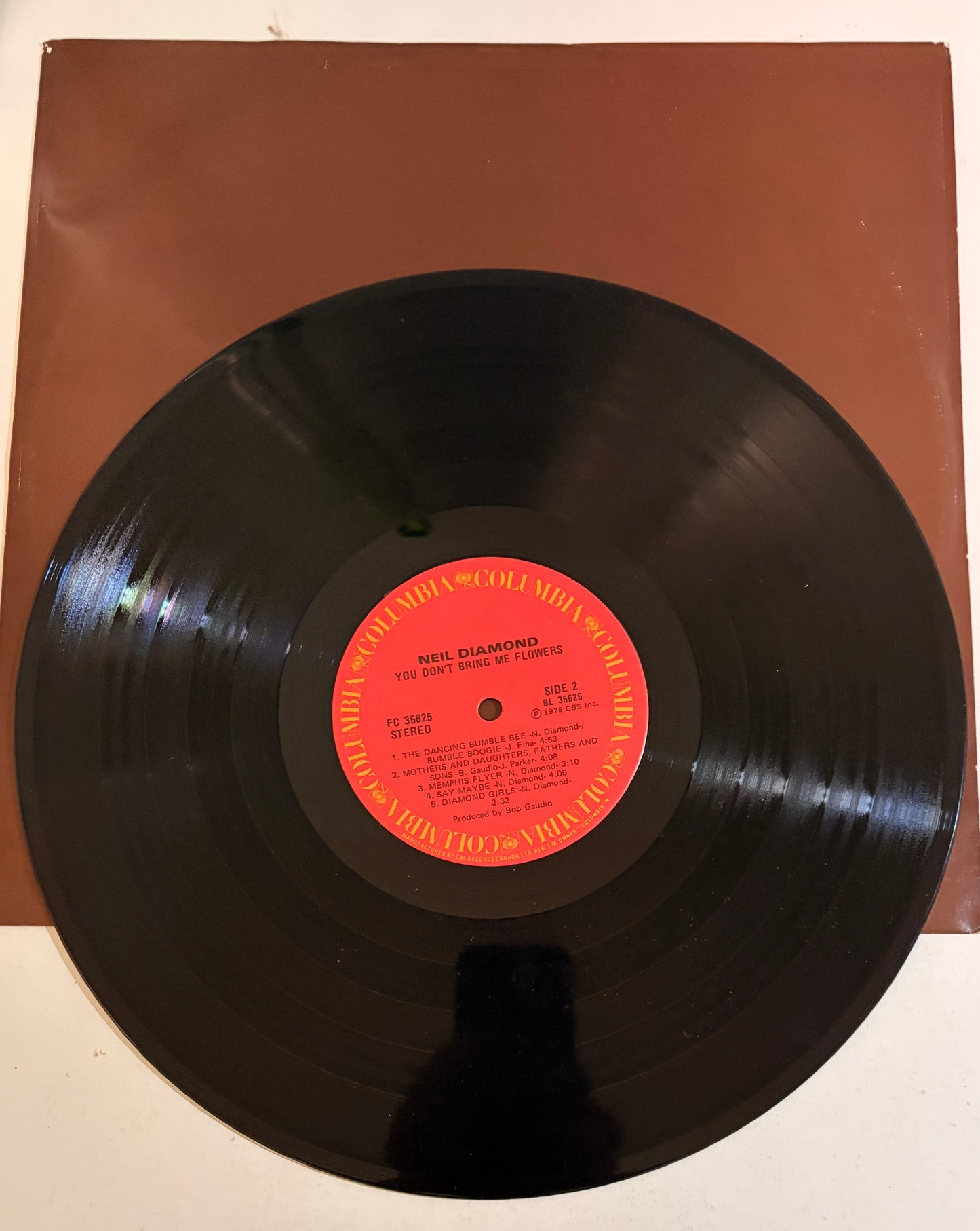 Neil Diamond You Don't Bring Me Flowers 1978 Vinyl LP