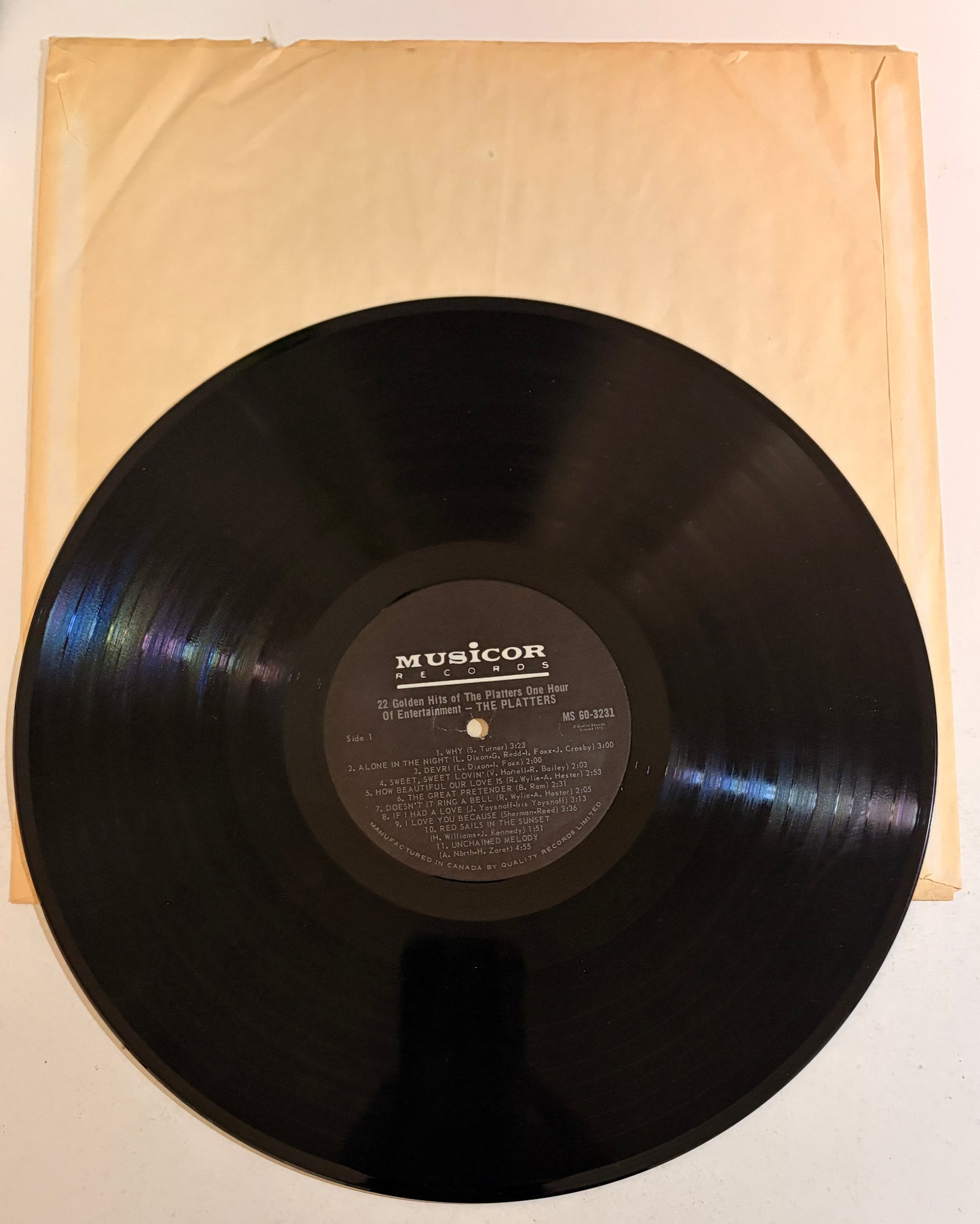 22 Golden Hits of the Platters 1967 Vinyl LP