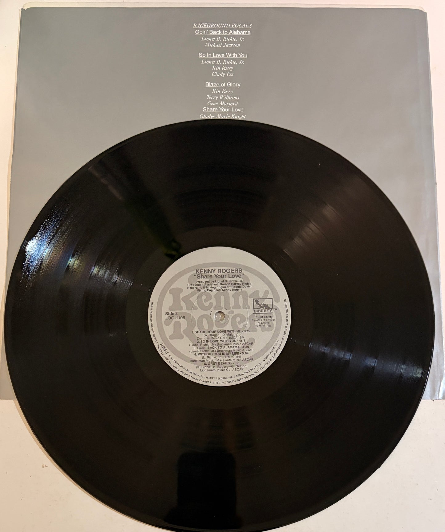 Kenny Rogers Share Your Love 1981 Vinyl LP