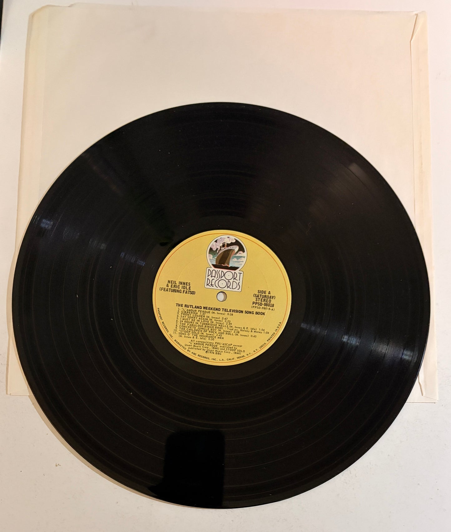 The Rutland Weekend Songbook Eric Idle and Neil Innes 1976 Vinyl LP