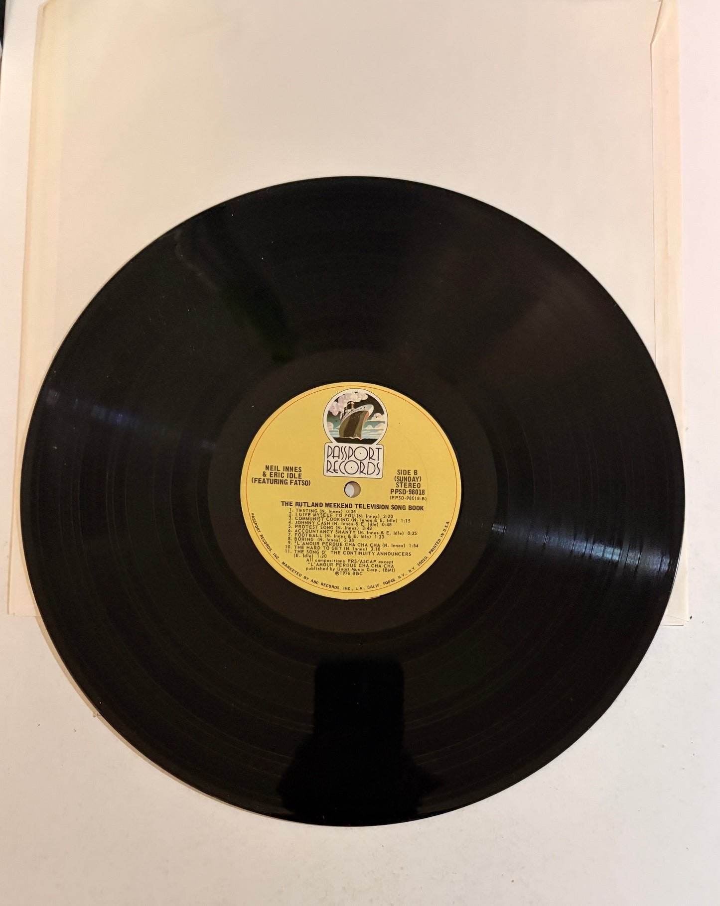 The Rutland Weekend Songbook Eric Idle and Neil Innes 1976 Vinyl LP
