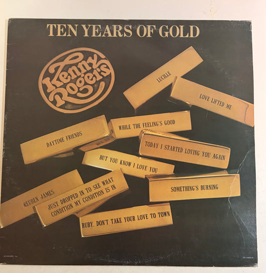 Kenny Rogers Tens Years of Gold 1977 Vinyl LP