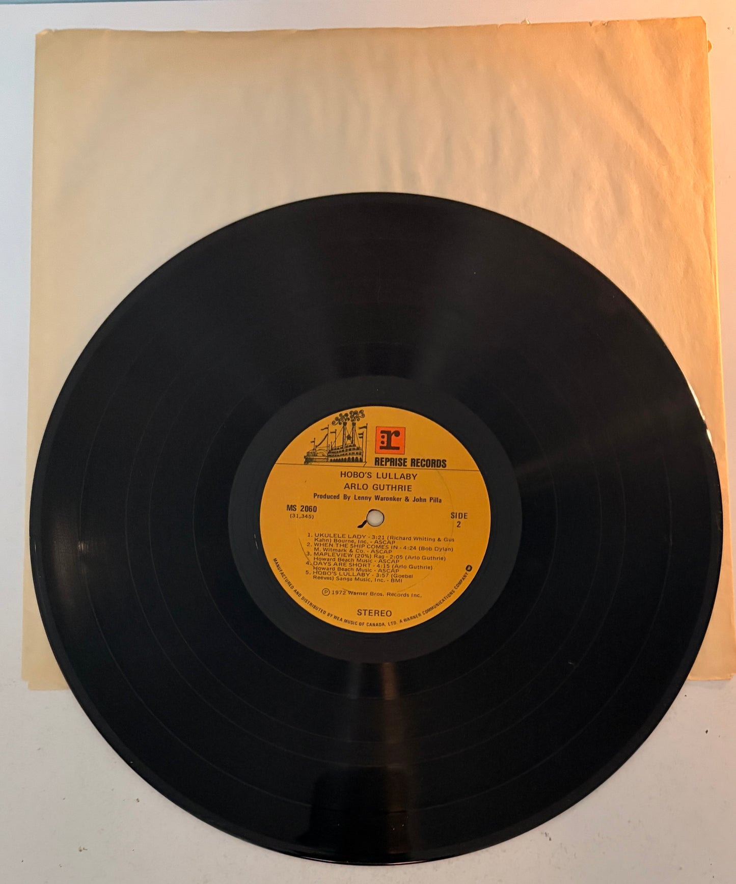 Arlo Guthrie - Hobo's Lullaby 1972 Vinyl LP