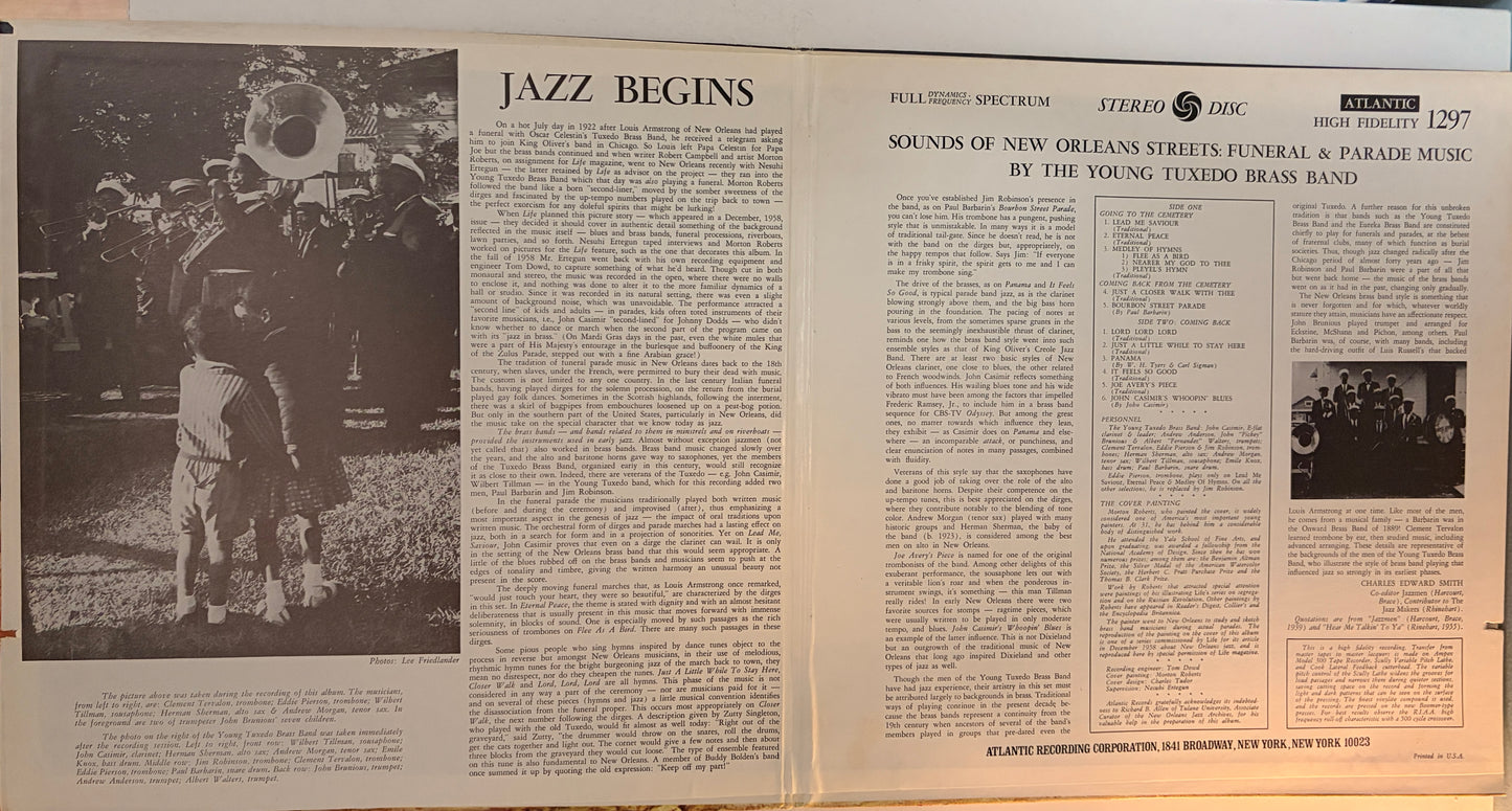 Jazz Begins: Sounds Of New Orleans Streets: Funeral And Parade Music 1959 Vinyl LP