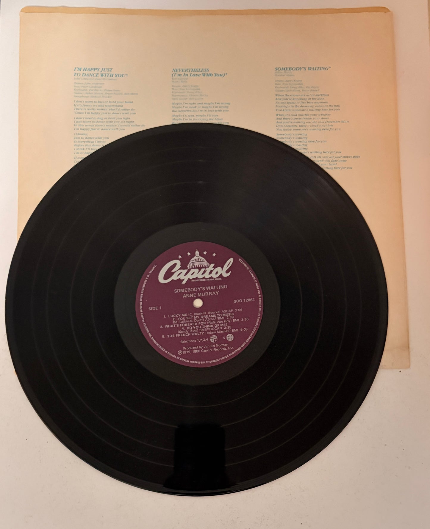 Anne Murray Somebody's Waiting 1980 Vinyl LP