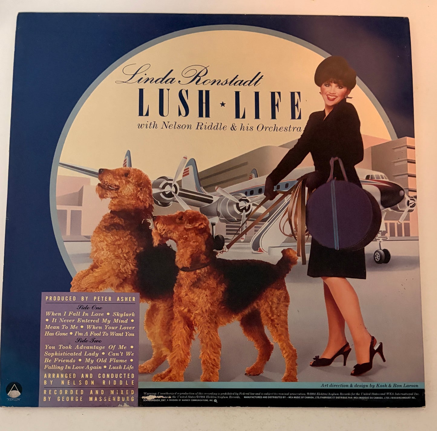 Linda Ronstadt Lush Life 1984 Vinyl LP