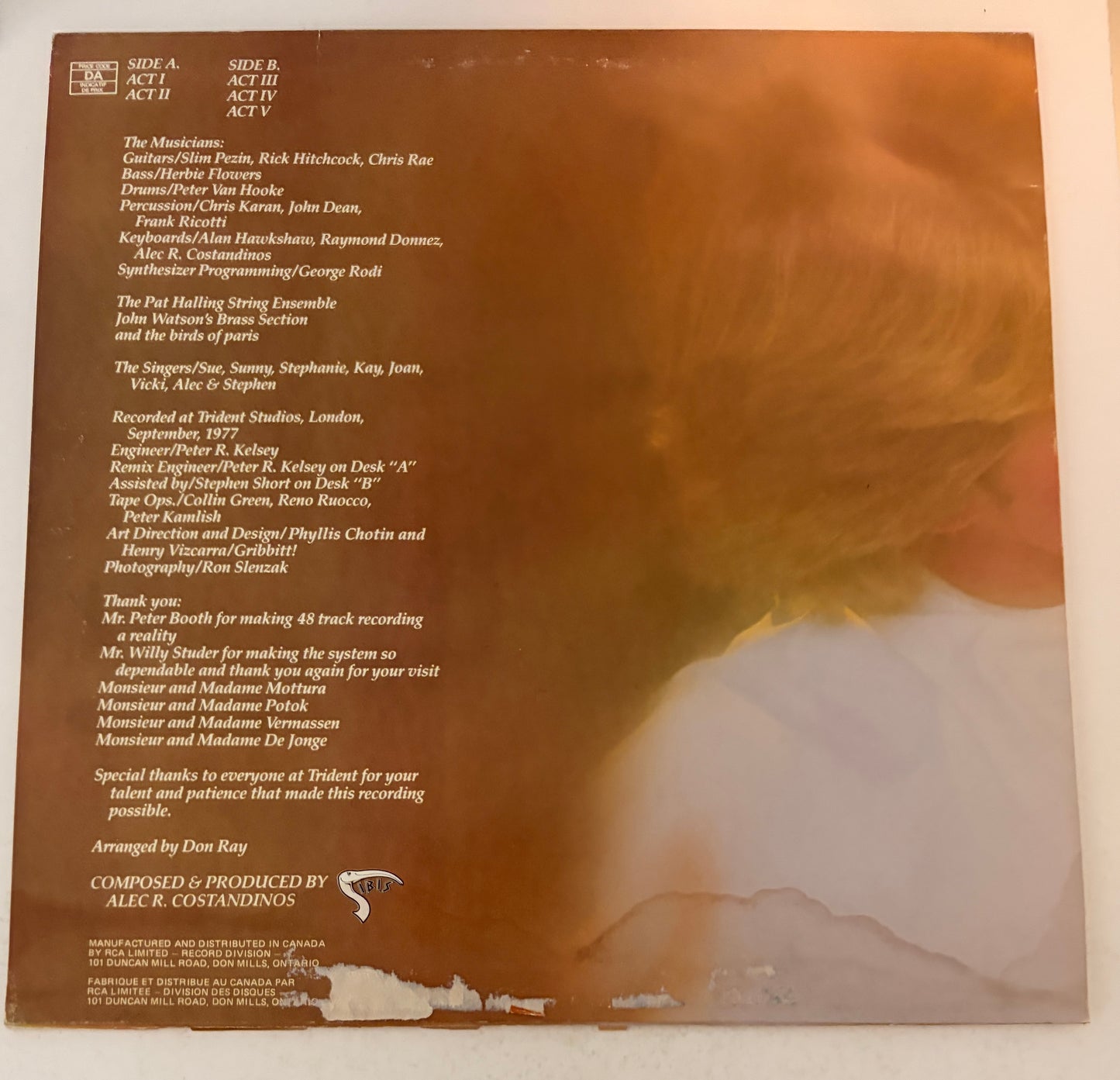 Romeo &amp; Juliet Alec R. Costandinos and the Syncophonic Orchestra 1978 Vinyl LP