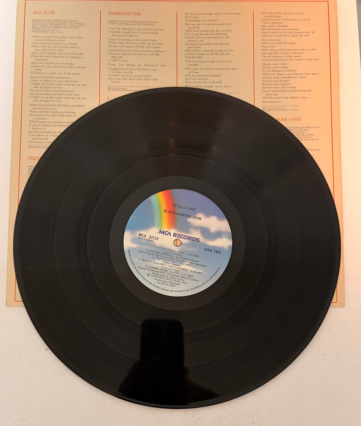Olivia Newton-John Totally Hot 1977 Vinyl LP