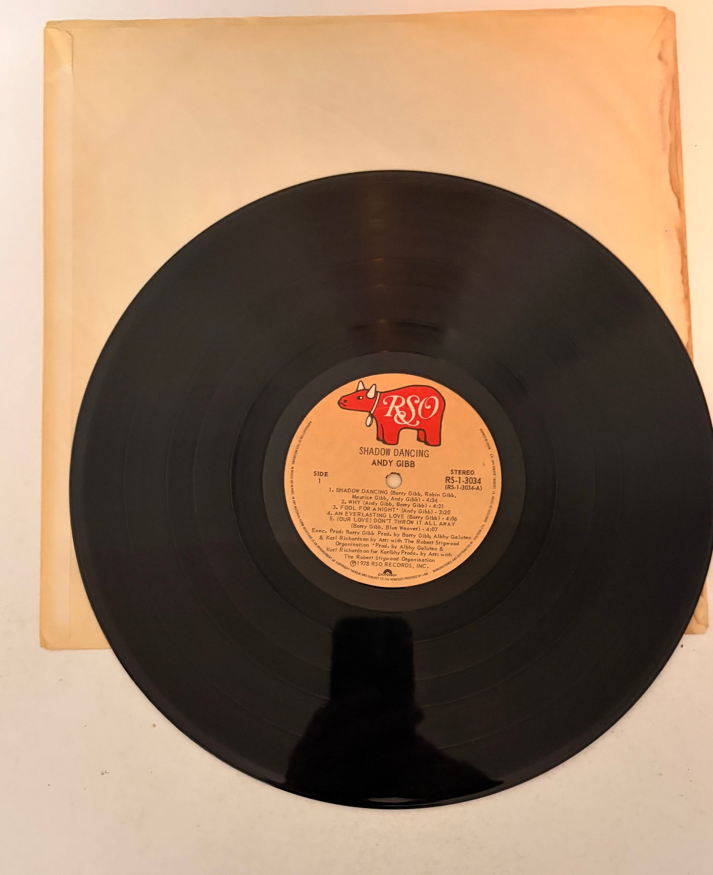 Andy Gibb Shadow Dancing 1978 Vinyl LP