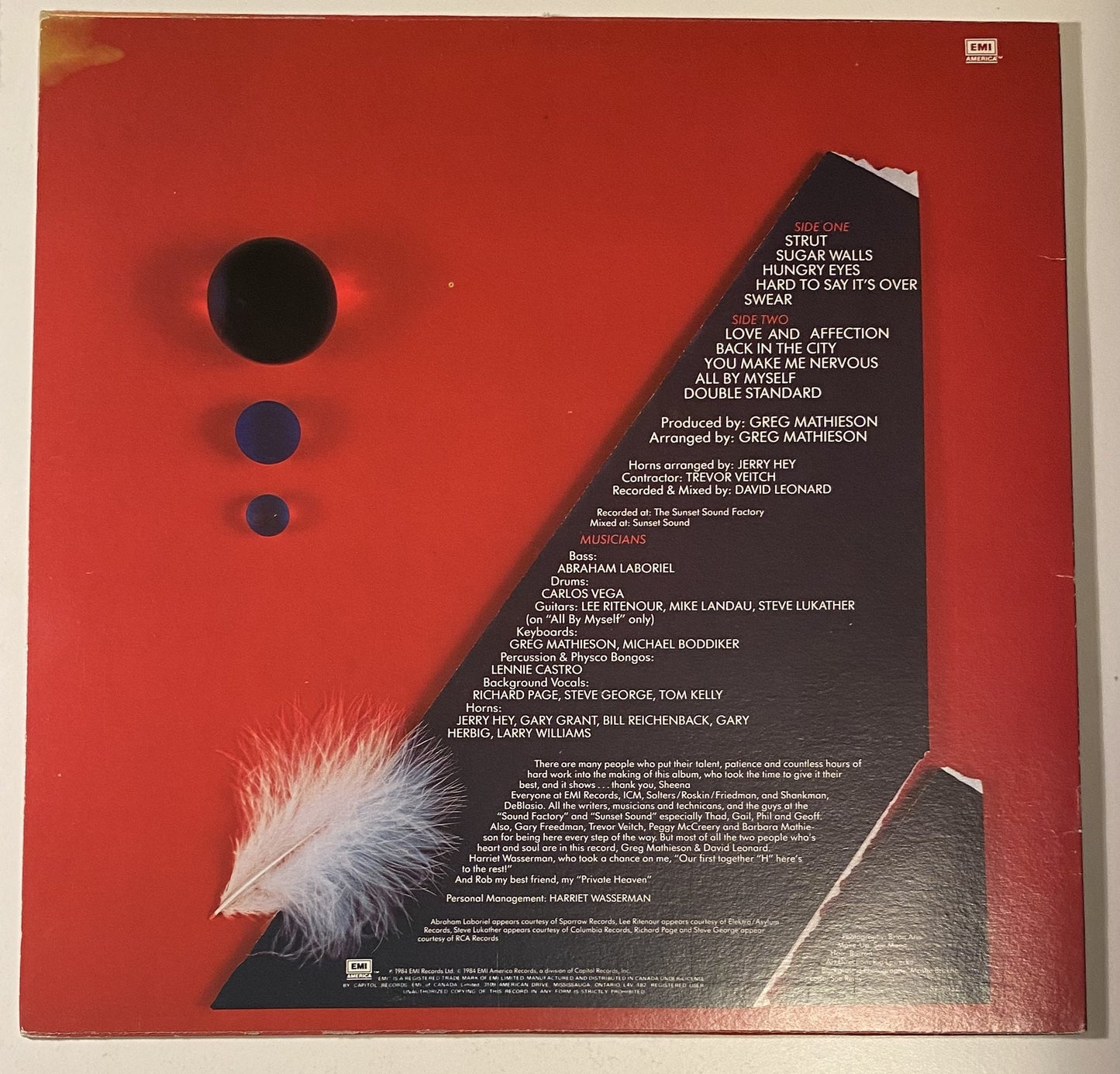Sheena Easton - A Private Heaven - 1984 Vinyl LP