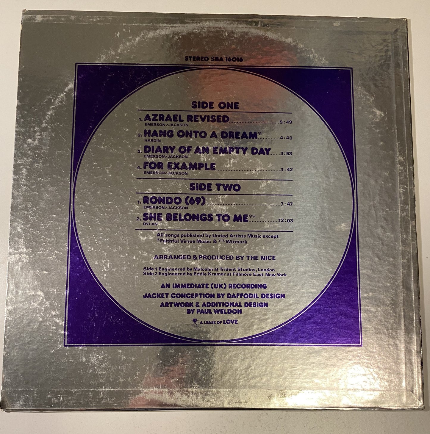 The Nice - Nice - 1972 Vinyl LP