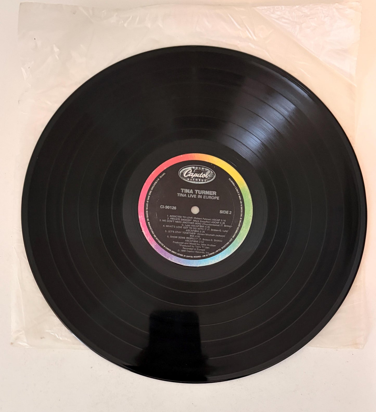 Tina Live in Europe - 1988 Double Vinyl Record