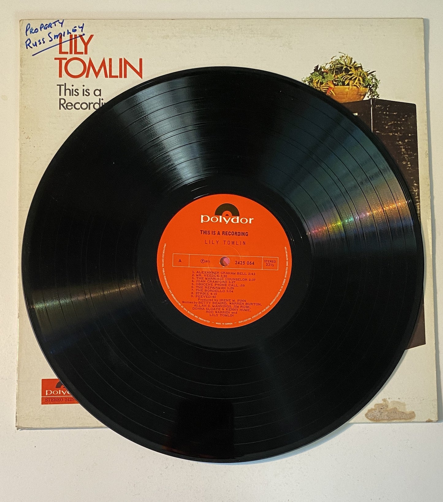 Lily Tomlin - This is a Recording - 1971 Vinyl LP Record