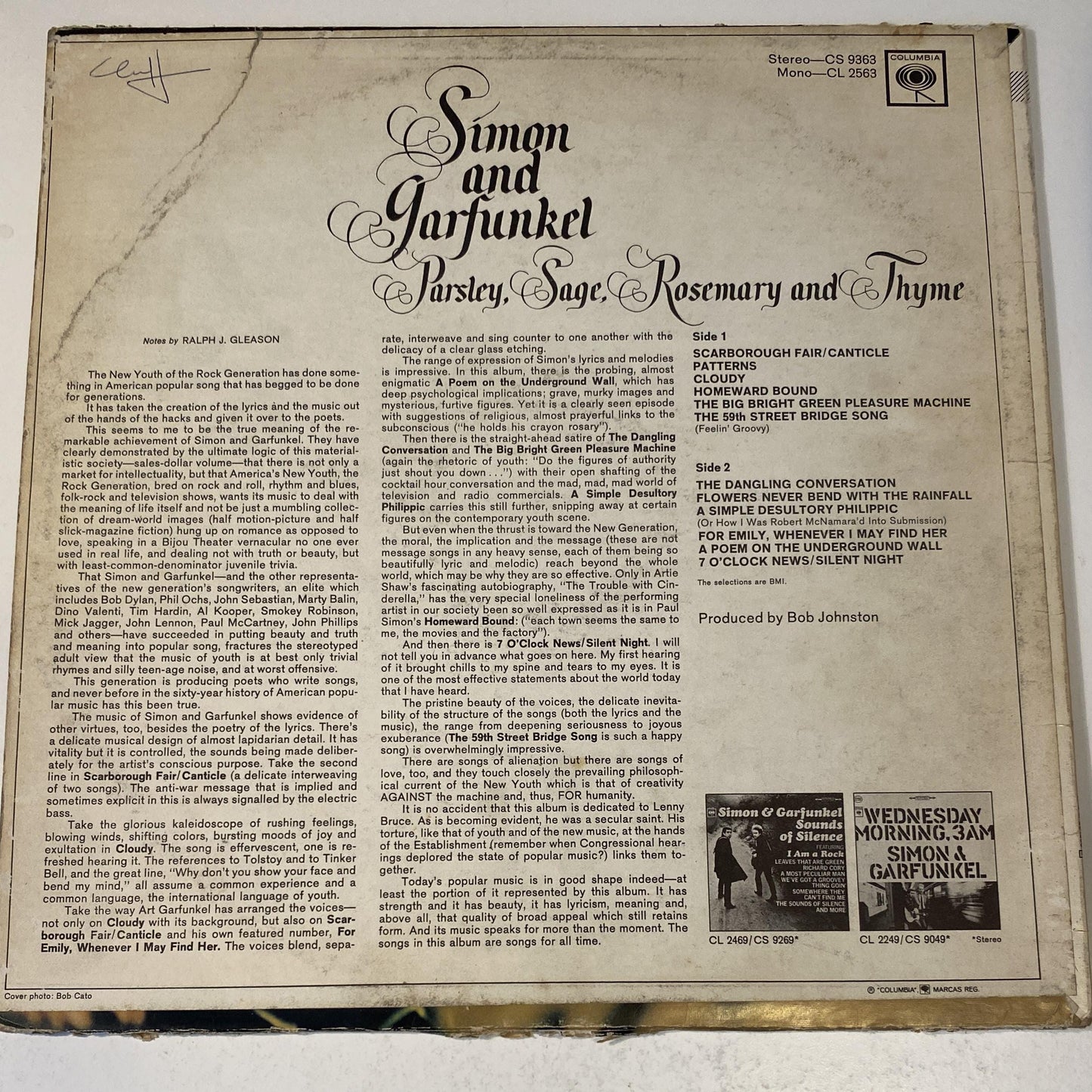 Simon and Garfunkel - Parsley, Sage, Rosemary and Thyme - 1966 Vinyl LP Record
