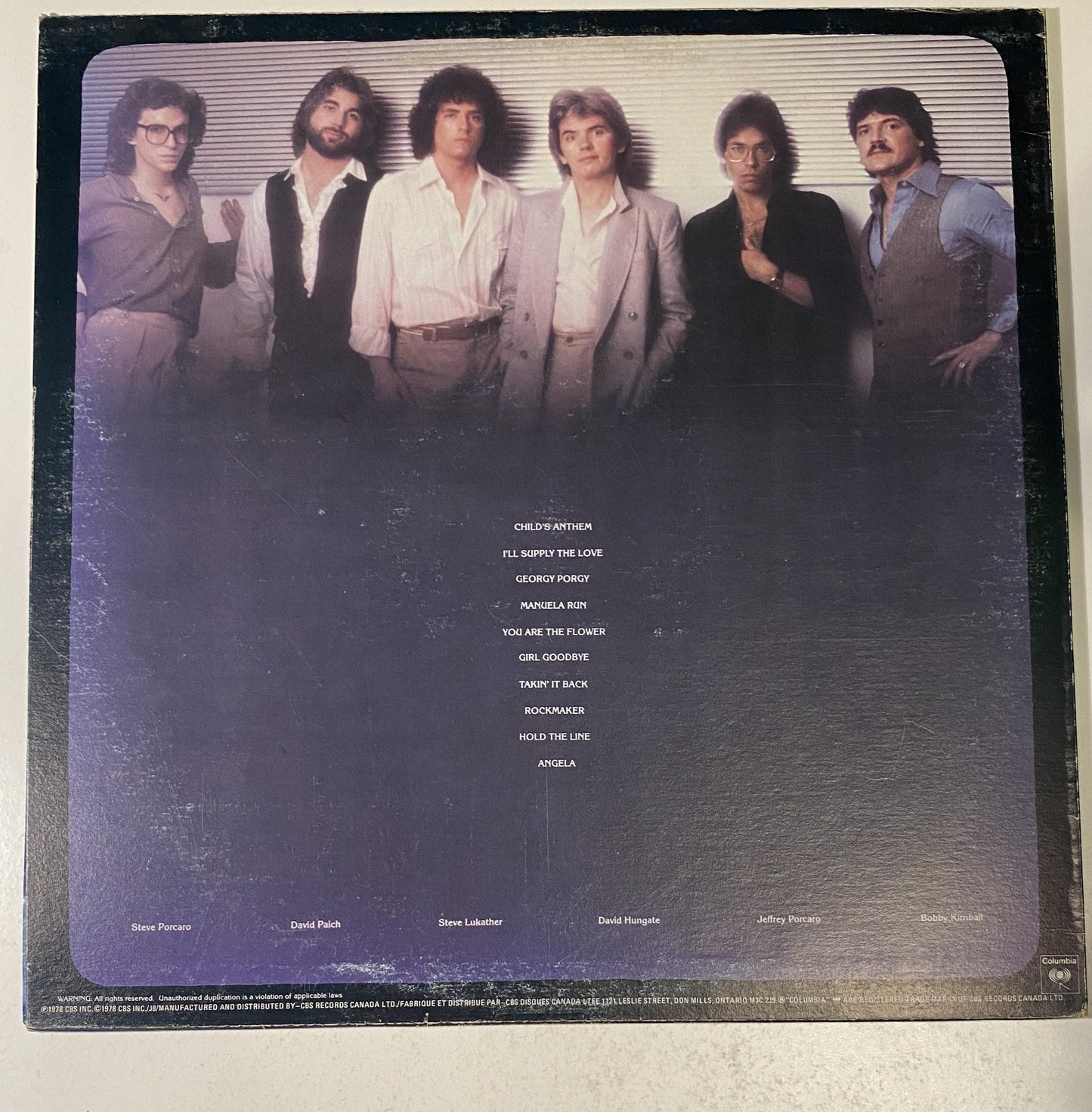 Toto - Self Titled 1978 Vinyl LP