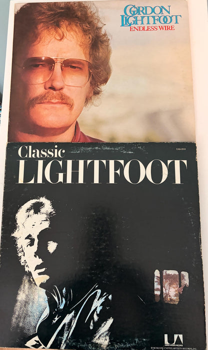Gordon Lightfoot -2 Vinyl Records - Endless Wire & Classic Lightfoot