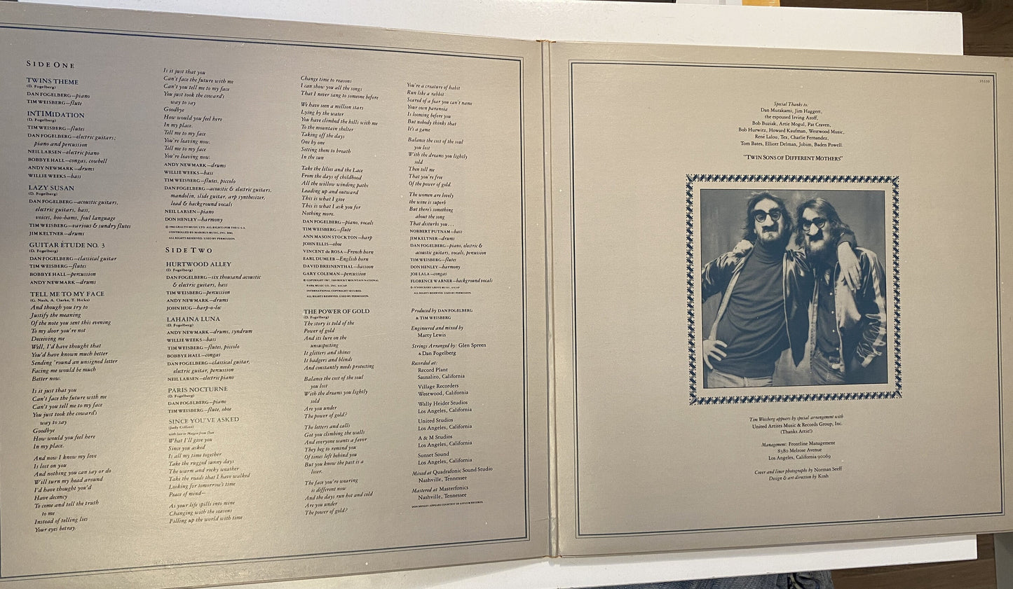 Dan Fogelberg & Tim Weisberg - Twin Sons of Different Mothers 1978 Vinyl LP Record