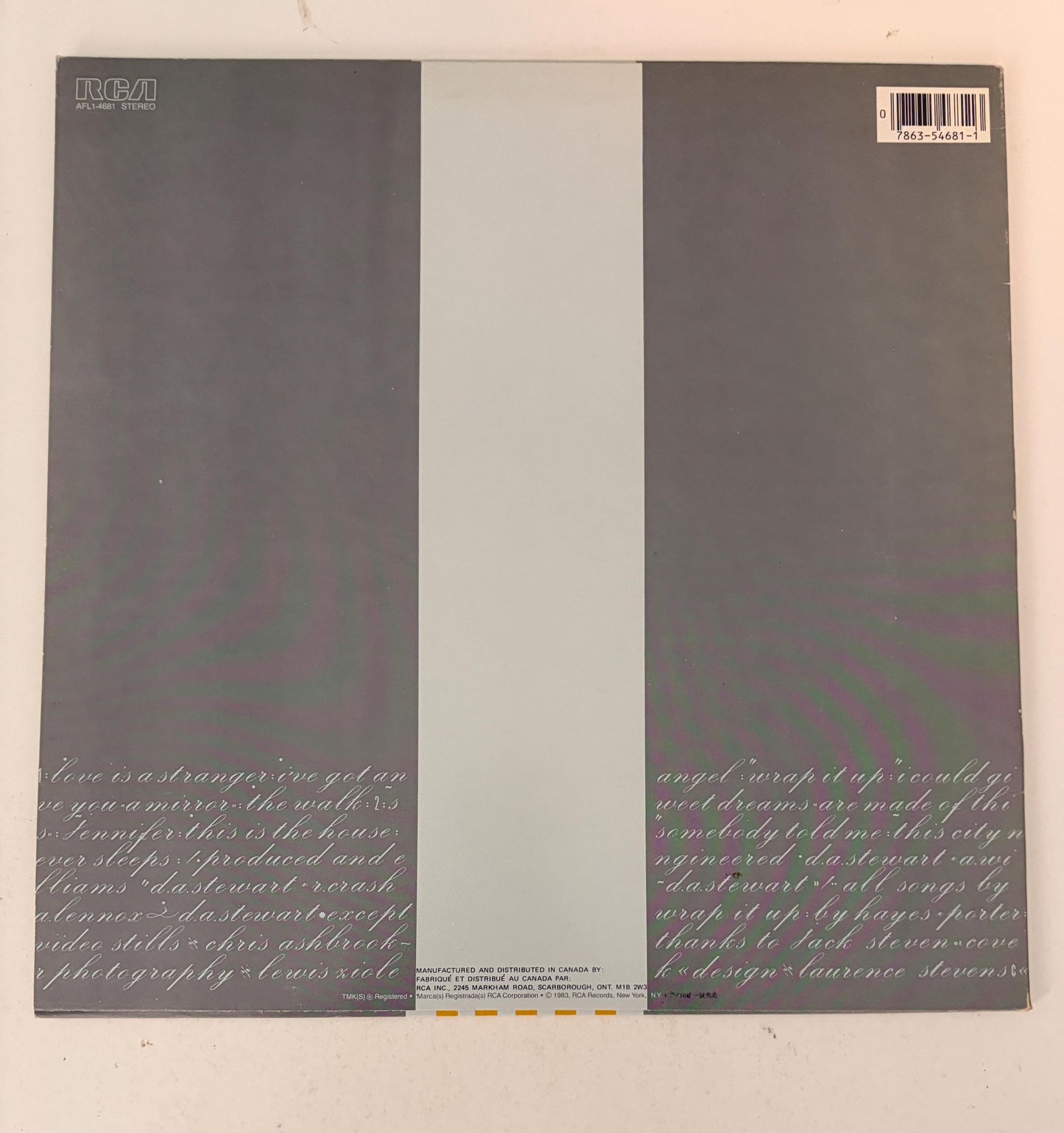 Eurythmics - Sweet Dreams Are Made of This 1983 Vinyl Record