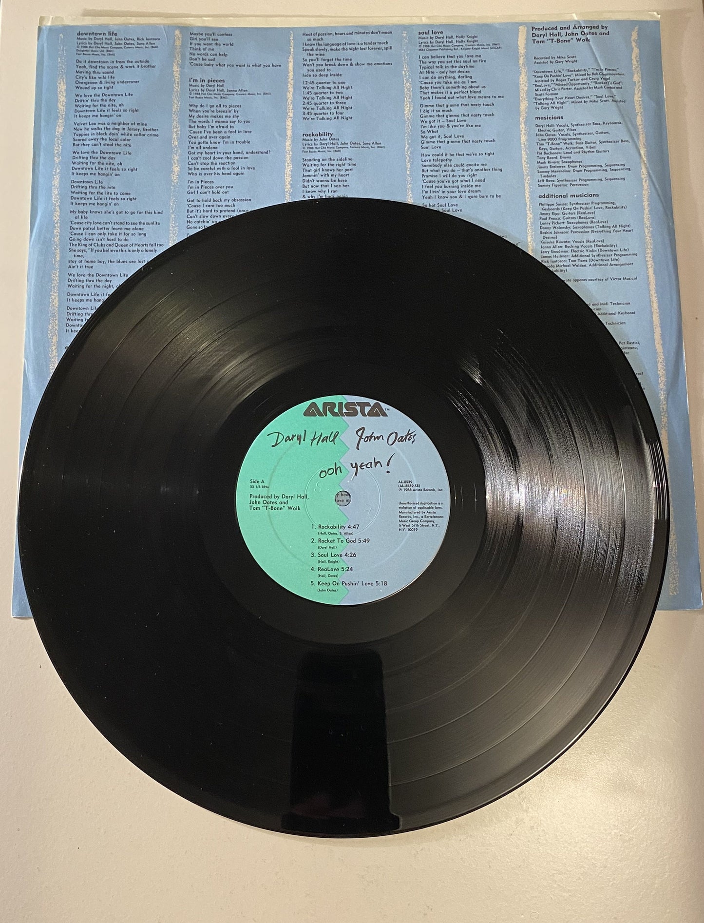 Hall & Oates - Ooh Yeah - 1988 Vinyl LP