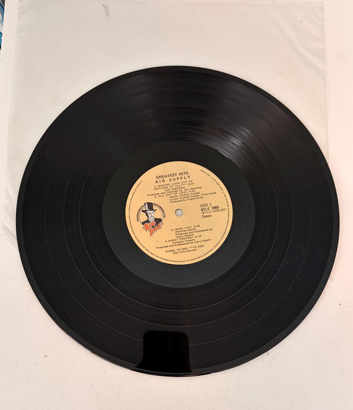 Air Supply Greatest Hits 1983 Vinyl Record
