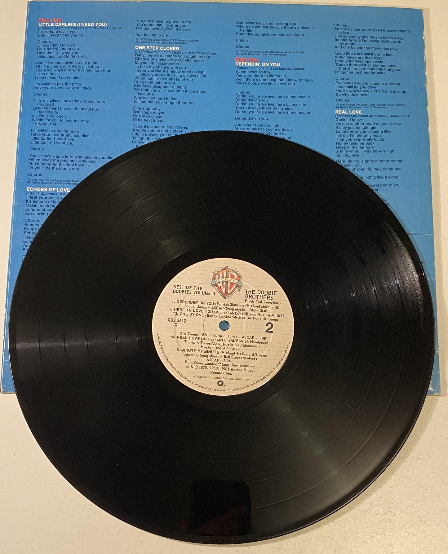 The Best of the The Doobie Brothers Volume II - 1981 Vinyl LP Record