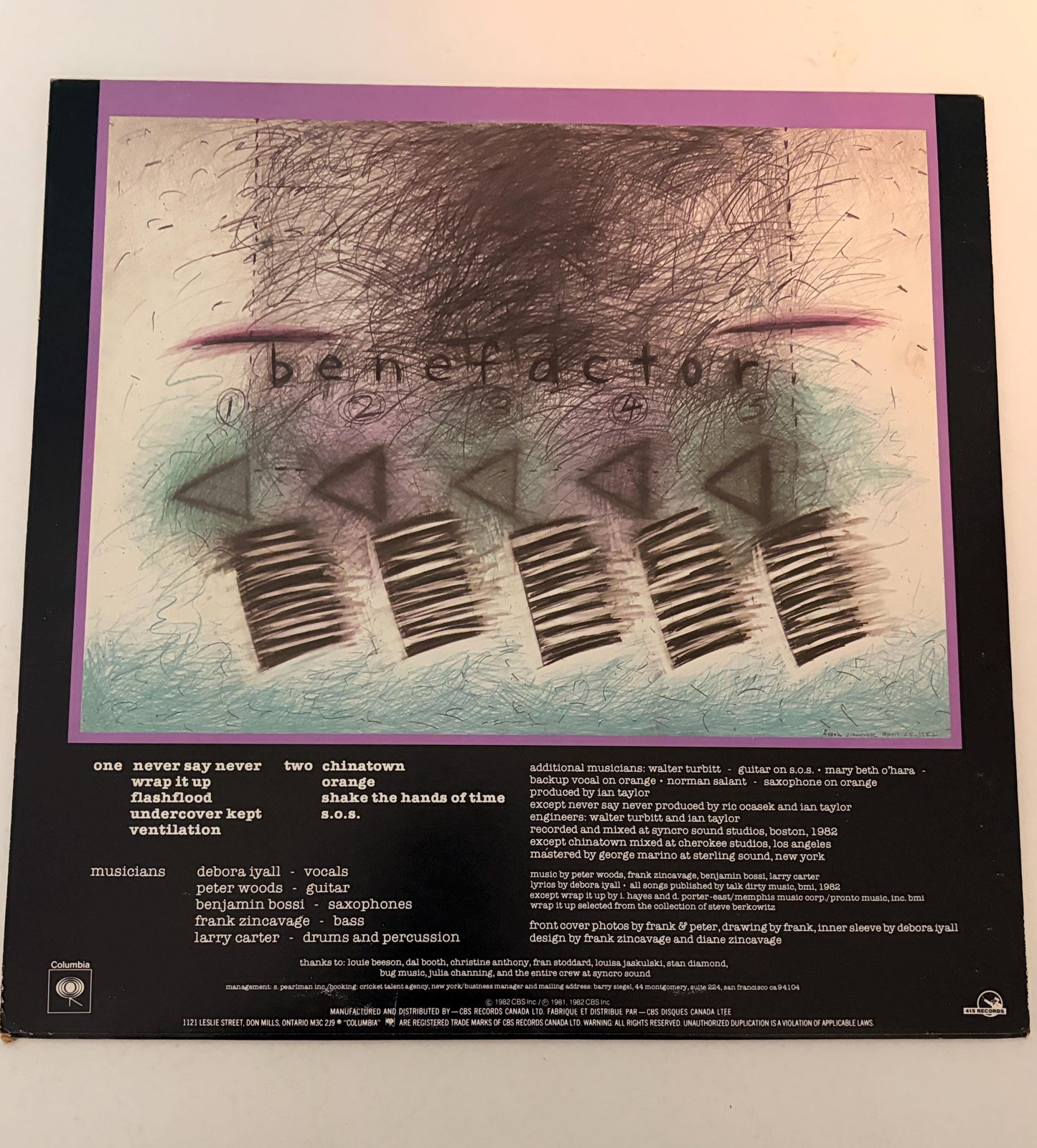 Romeo Void - Benefactor 1982 Vinyl Record