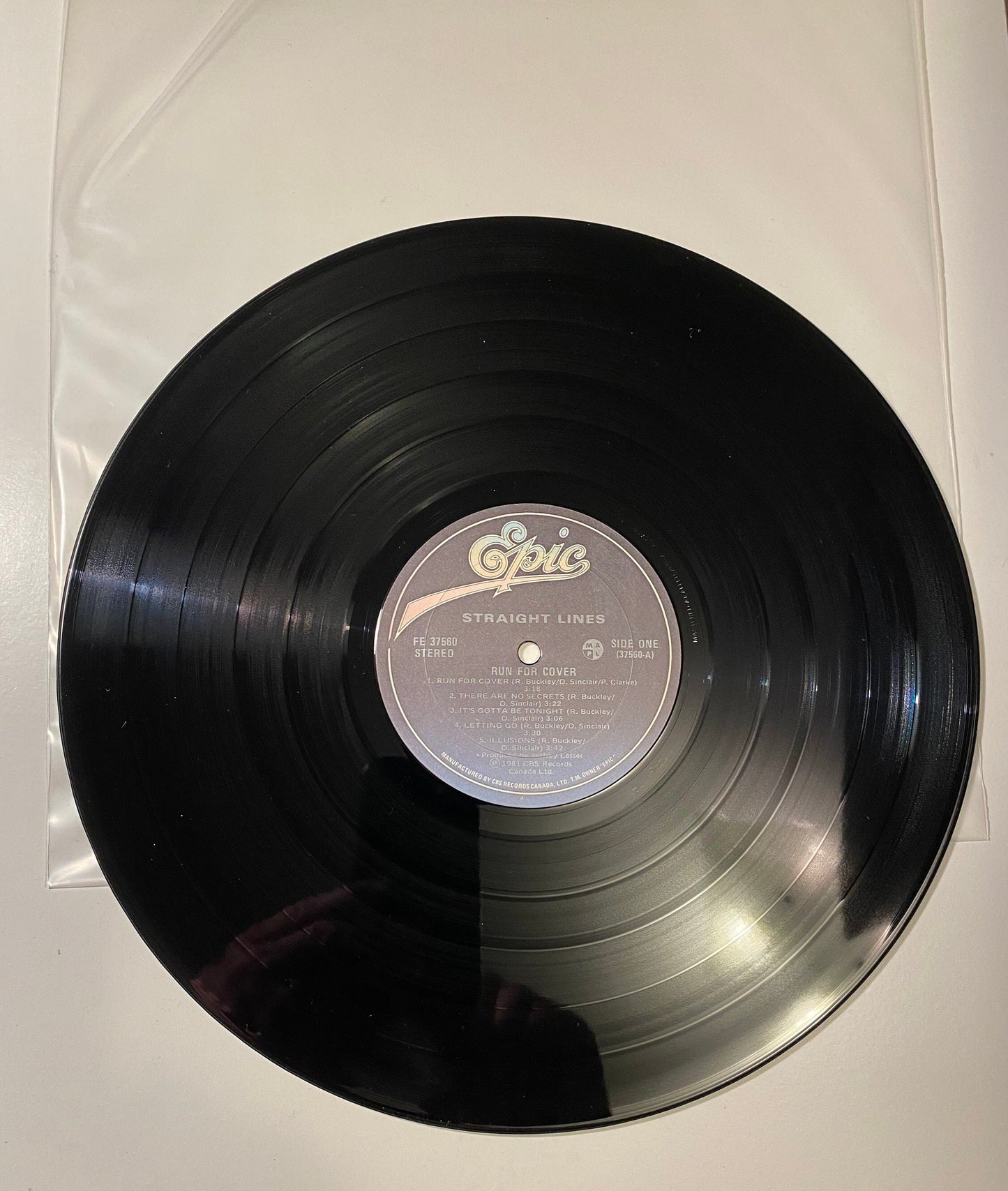 Straight Lines - Run for Cover 1981 Vinyl LP