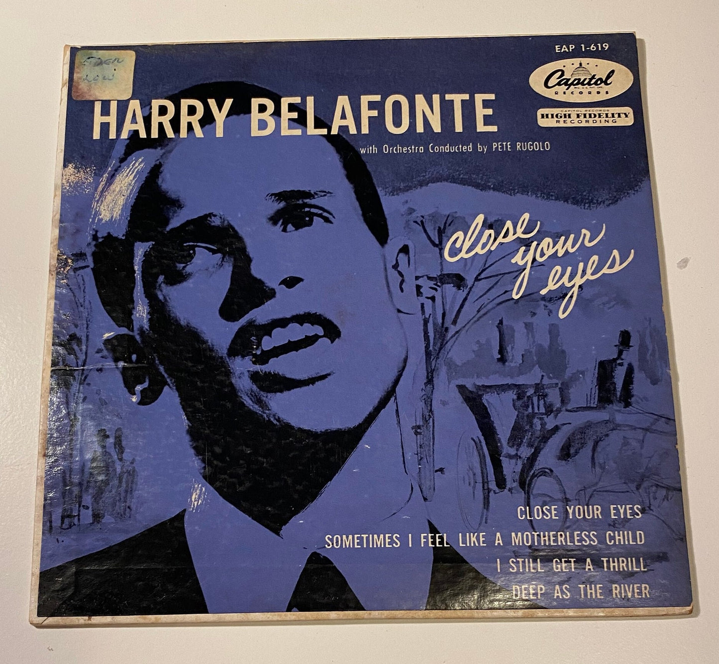 Harry Belafonte - Close Your Eyes 45 RPM Vinyl LP