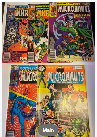 Lot of 5 Marvel Comics Micronauts 1979-1981
