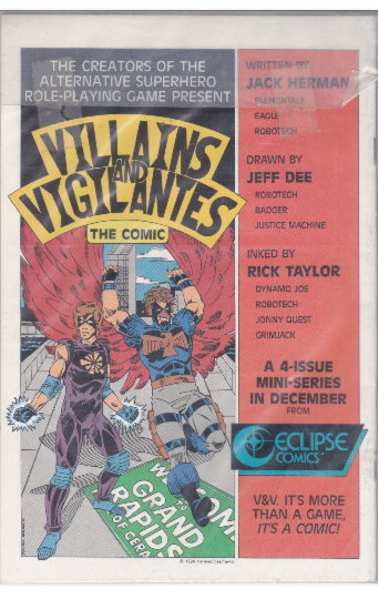 P.J. Warlock #1 Eclipse Comics November 1986